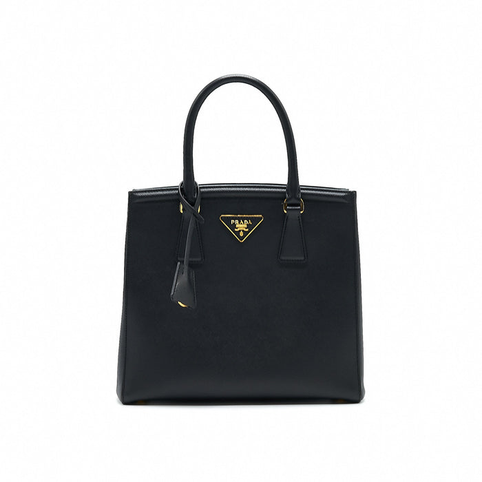 PRADA SAFFIANO LUX LEATHER TOTE BAG NERO