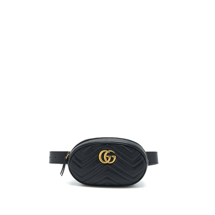 GUCCI SIZE95 MARMONT BELT BAG BLACK GHW