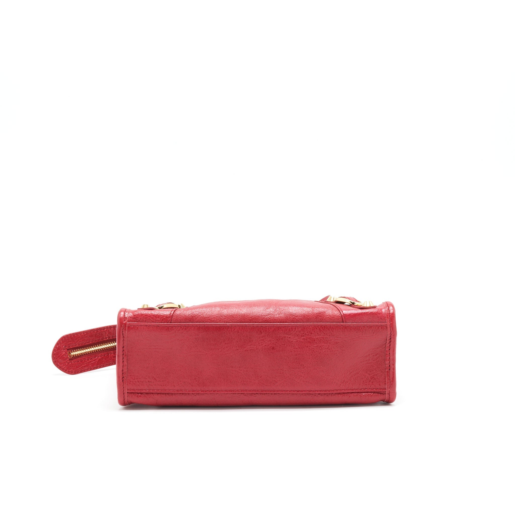 BALENCIAGA MINI CITY BAG RED WITH GHW