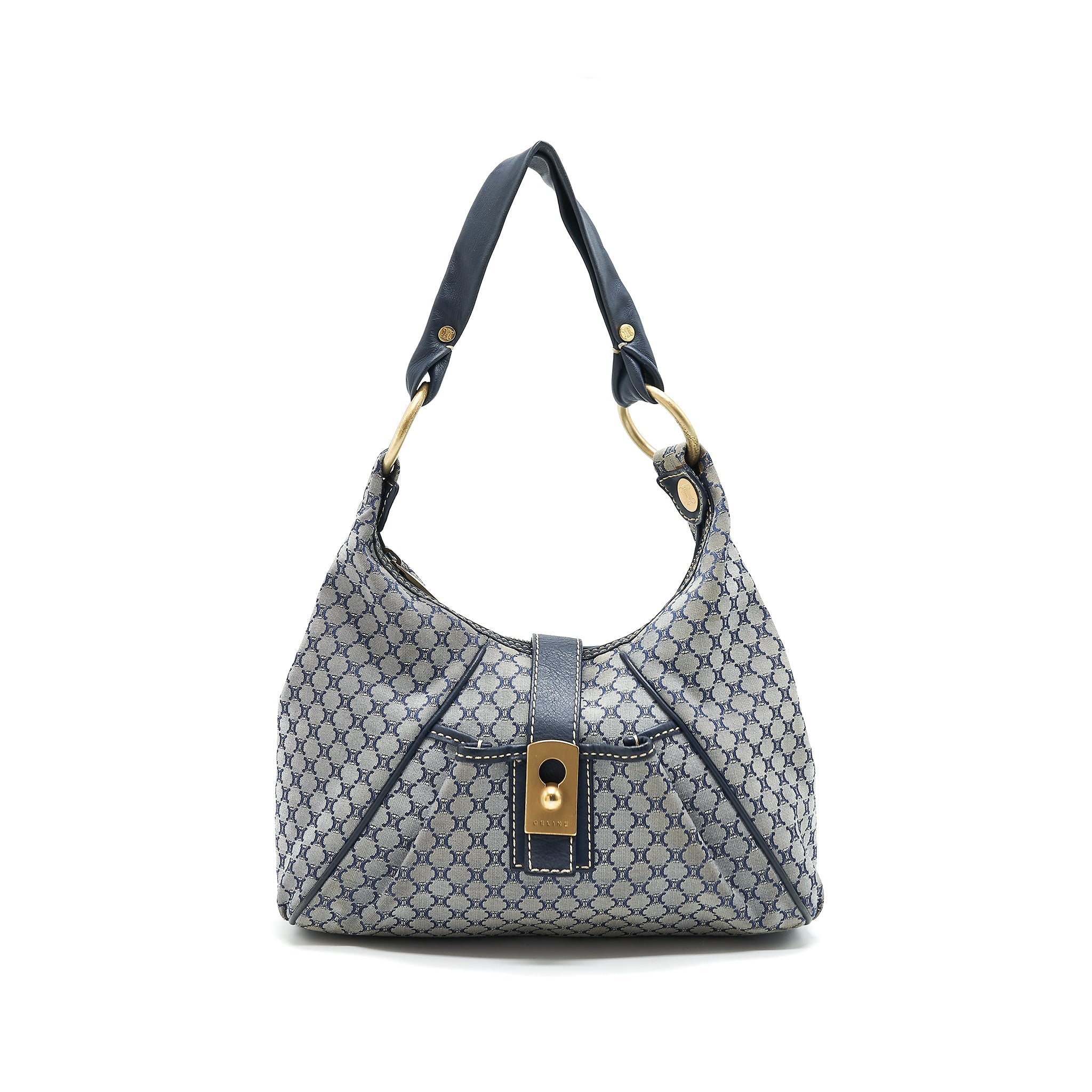 CELINE VINTAGE CANVAS SHOULDER BAG