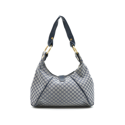 CELINE VINTAGE CANVAS SHOULDER BAG