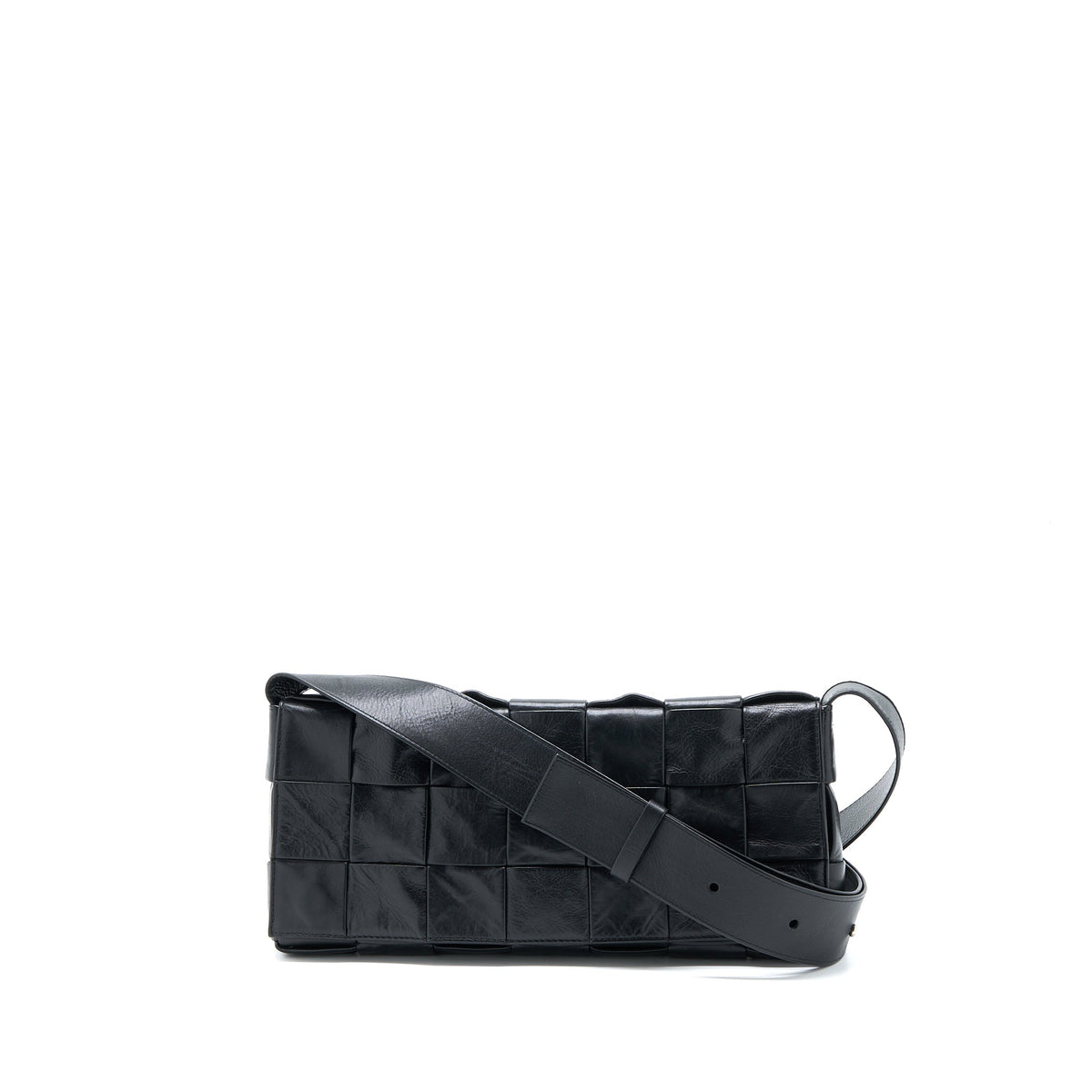 BOTTEGA VENETA CASSETTE BAG AGED CALFSKIN BLACK SHW