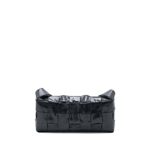 BOTTEGA VENETA CASSETTE BAG AGED CALFSKIN BLACK SHW
