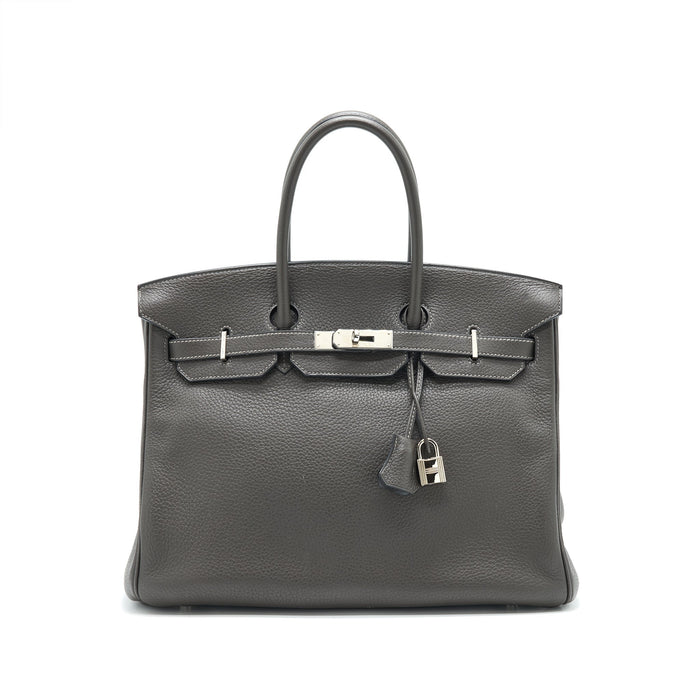 HERMES BIRKIN 35  DARK GREY SHW
