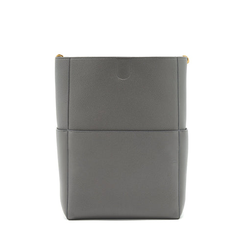 CELINE SANGLE BUCKET BAG GREY GHW