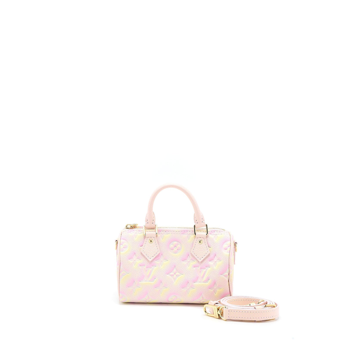 LOUIS VUITTON NANO SPEEDY MONOGRAM EMPREINTE MULTICOLOUR GHW