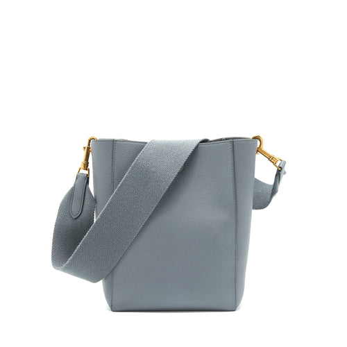 CELINE SMALL SANGLE BUCKET BAG GREY GHW