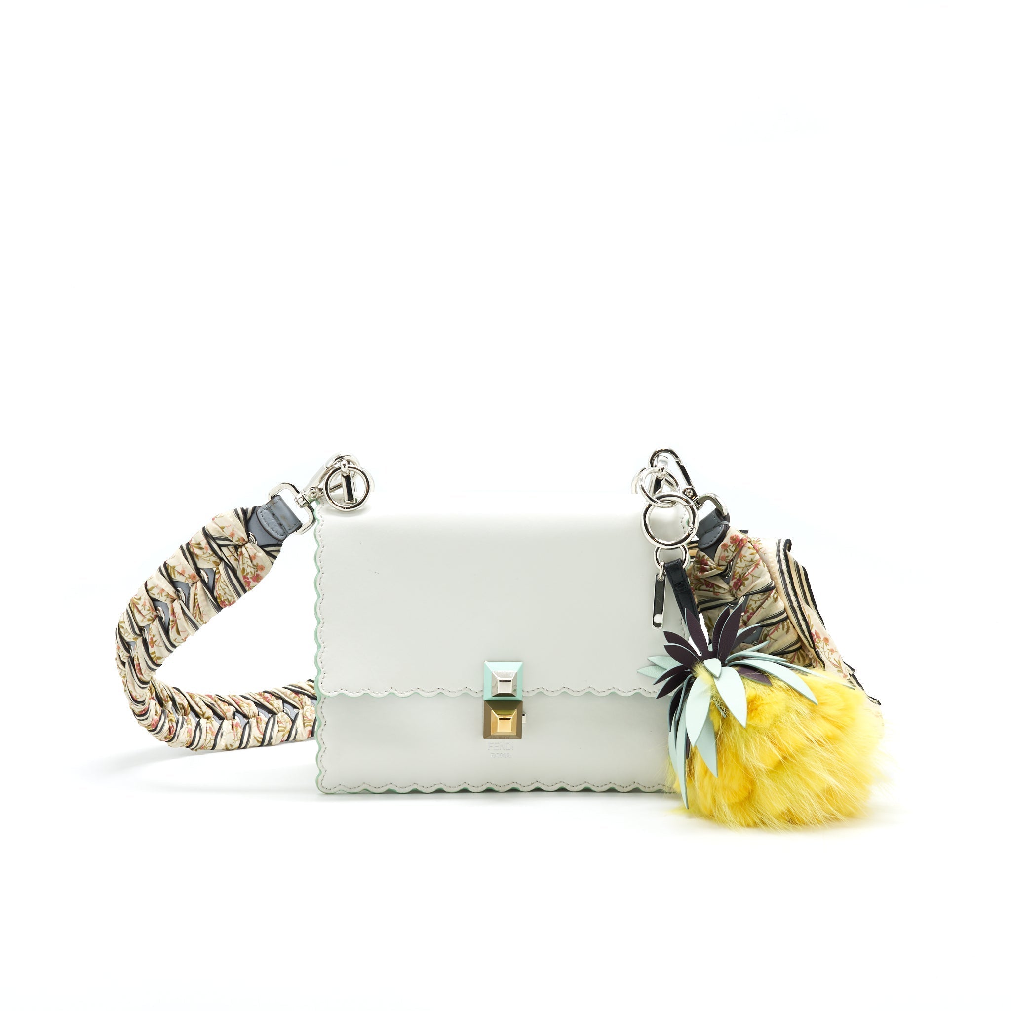 FENDI RUNWAY SMALL KAN I WITH STRAPS AND BAG CHARM