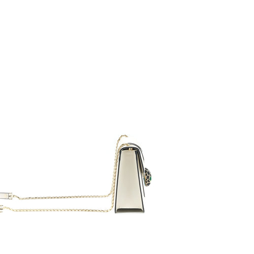 BVLGARI SERPENTI FOREVER CROSSBODY BAG WHITE LGHW