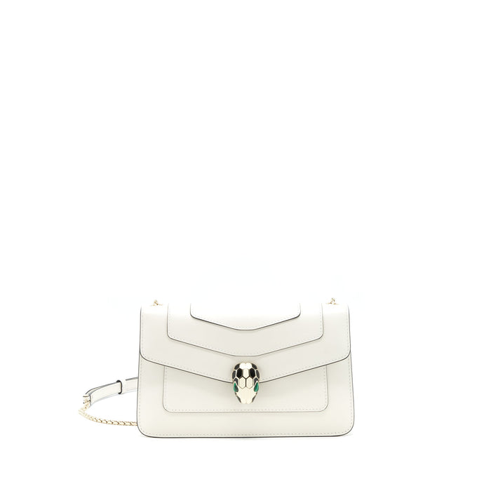 BVLGARI SERPENTI FOREVER CROSSBODY BAG WHITE LGHW
