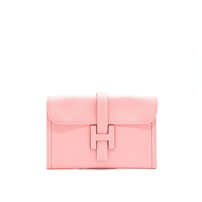 HERMES JIGE 29 PM CLUTCH 1Q ROSE COFETTI EPSOM LEATHER