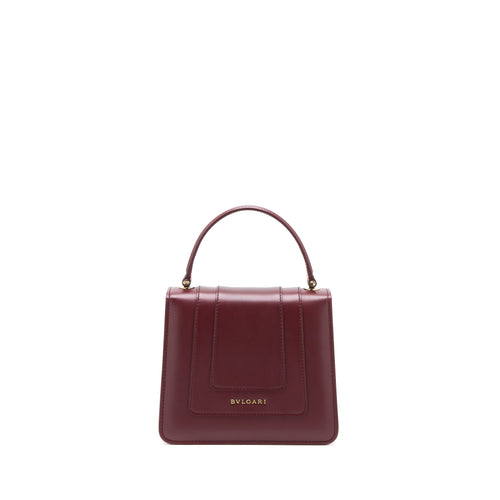 BVLGARI SERPENTI FOREVER TOP HANDLE BAG CALFSKIN RED