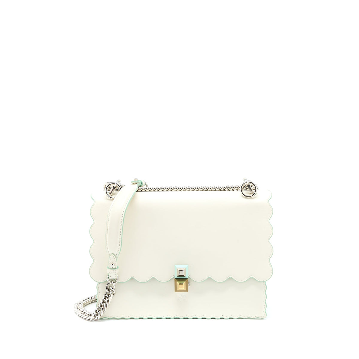FENDI KAN I BAG CALFSKIN WHITE SHW