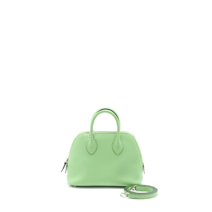 HERMES MINI BOLIDE CHEVRON MYSORE VERT CRIQUET SHW