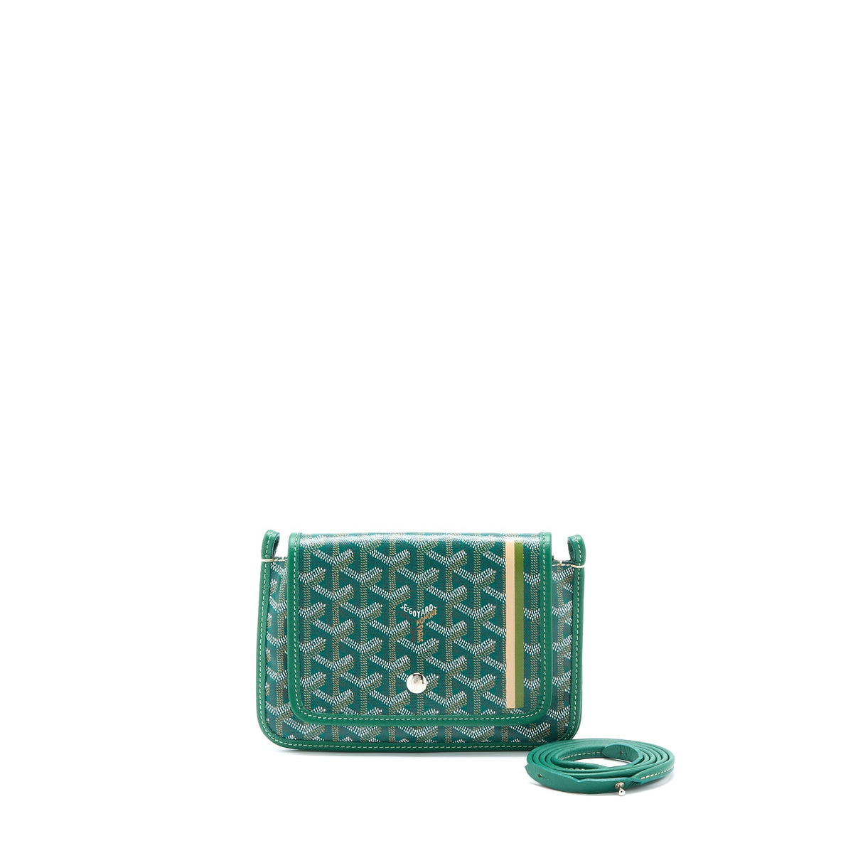 GOYARD PORTEFEUILLE POCHETTE PLUMET GOYARDINE CANVAS VERT SHW