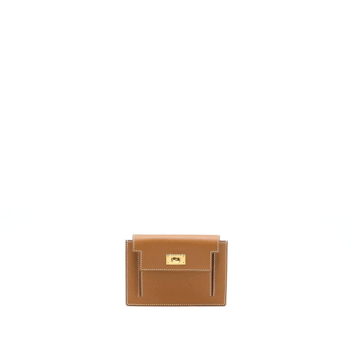 HERMES KELLY POCKET COMPACT EPSOM GOLD GHW