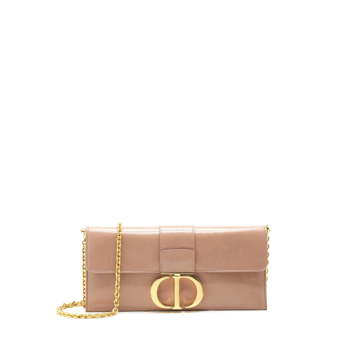 DIOR 30 MONTAIGNE LEATHER CLUTCH BAG WITH CHAIN