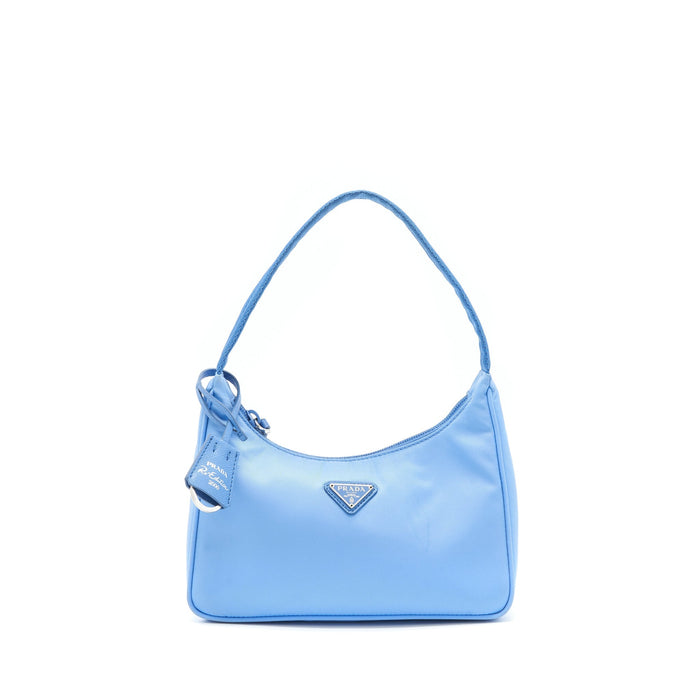 PRADA NYLON SHOULDER BAG BLUE