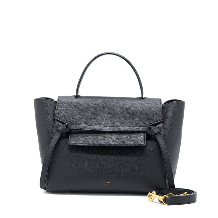 CELINE MINI BELT BAG GRAINED CALFSKIN BLACK GHW