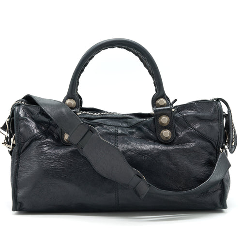 BALENCIAGA GIANT CITY BAG NAVY SHW