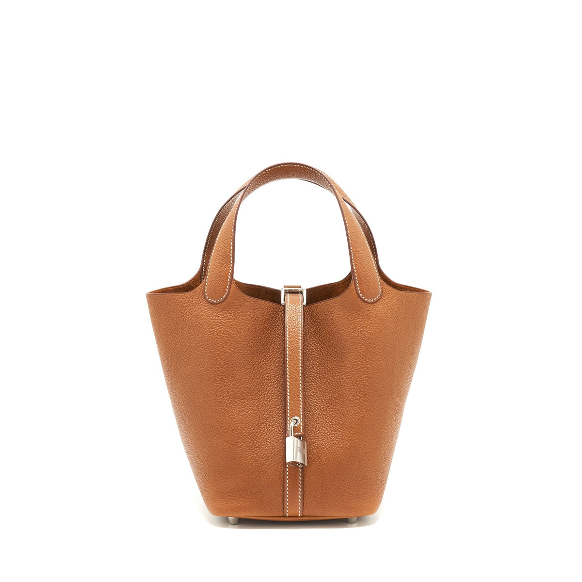 HERMES PICOTIN 18 LOCK BAG BARENIA FAUBOURG CALFSKIN GOLD SHW