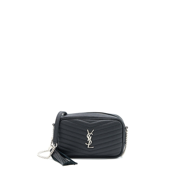 SAINT LAURENT/YSL MINI LOU BAG CALFSKIN BLACK SHW
