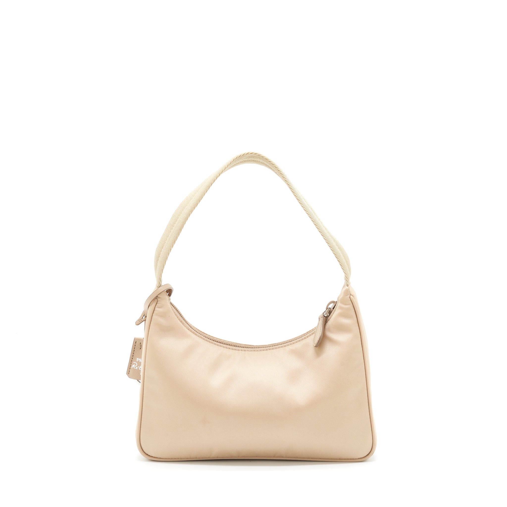 PRADA RE-NYLON RE-EDITION 2000 MINI BAG BEIGE SHW