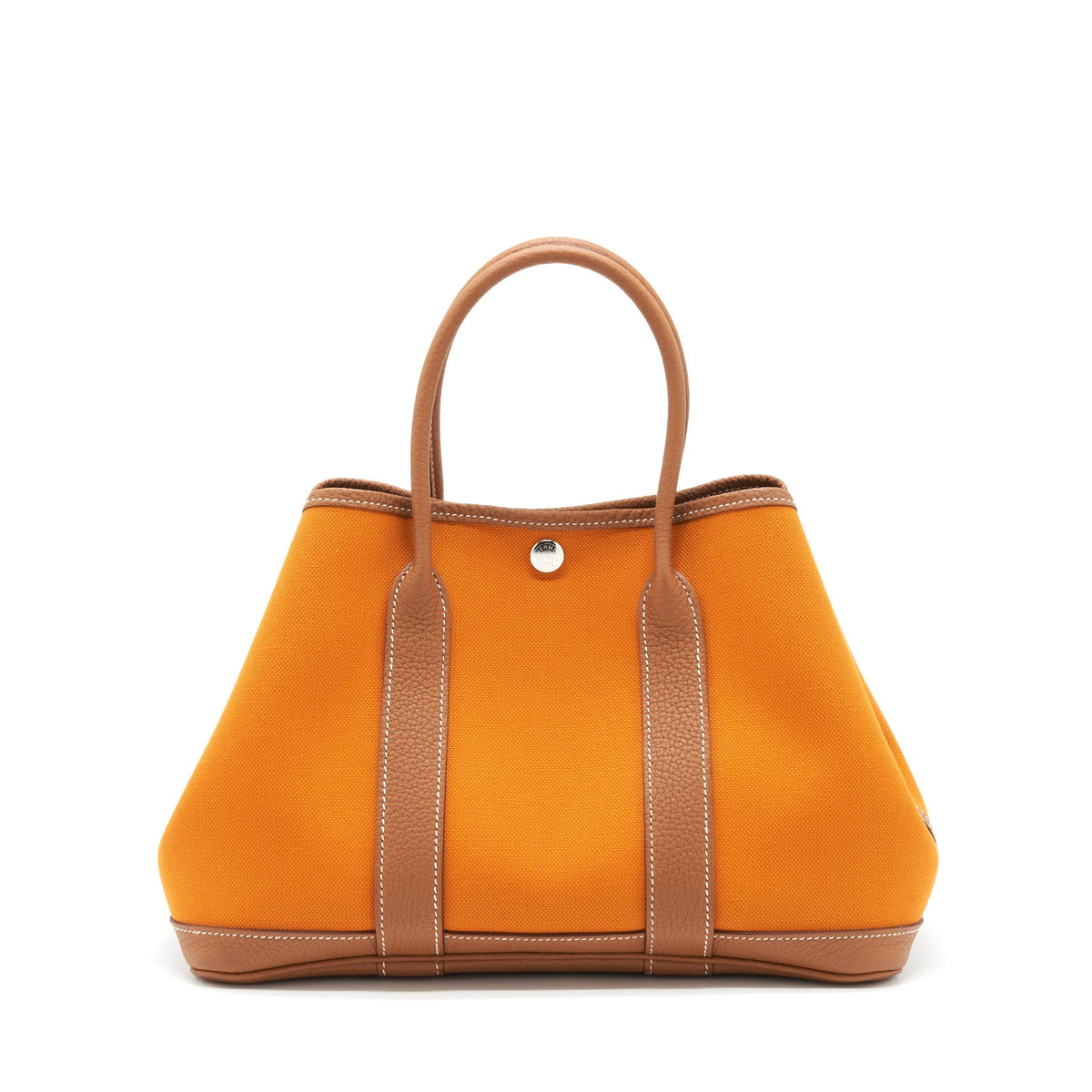 HERMES GARDEN PARTY CANVAS 30 ABRICOT / GOLD SHW
