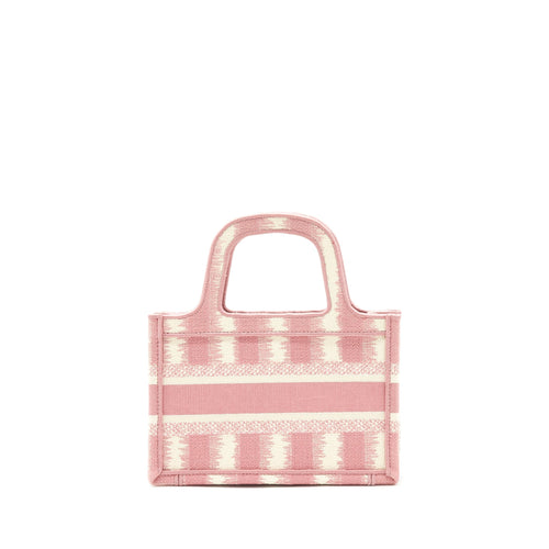 DIOR BOOK TOTE MINI BAG PINK/WHITE