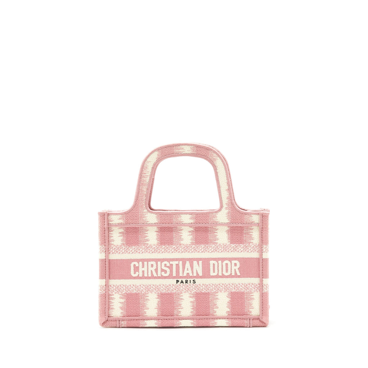 DIOR BOOK TOTE MINI BAG PINK/WHITE