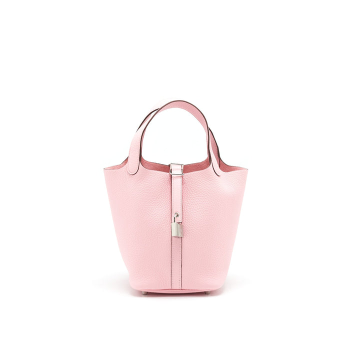 HERMES PICOTIN 18 LOCK BAG ROSE SAKURA SHW