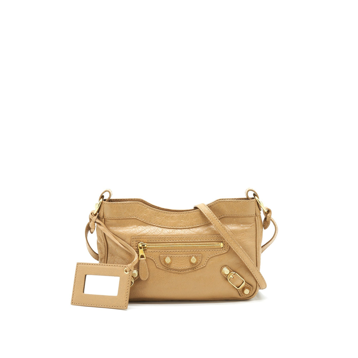 BALENCIAGA GIANT HIP BAG IN BEIGE