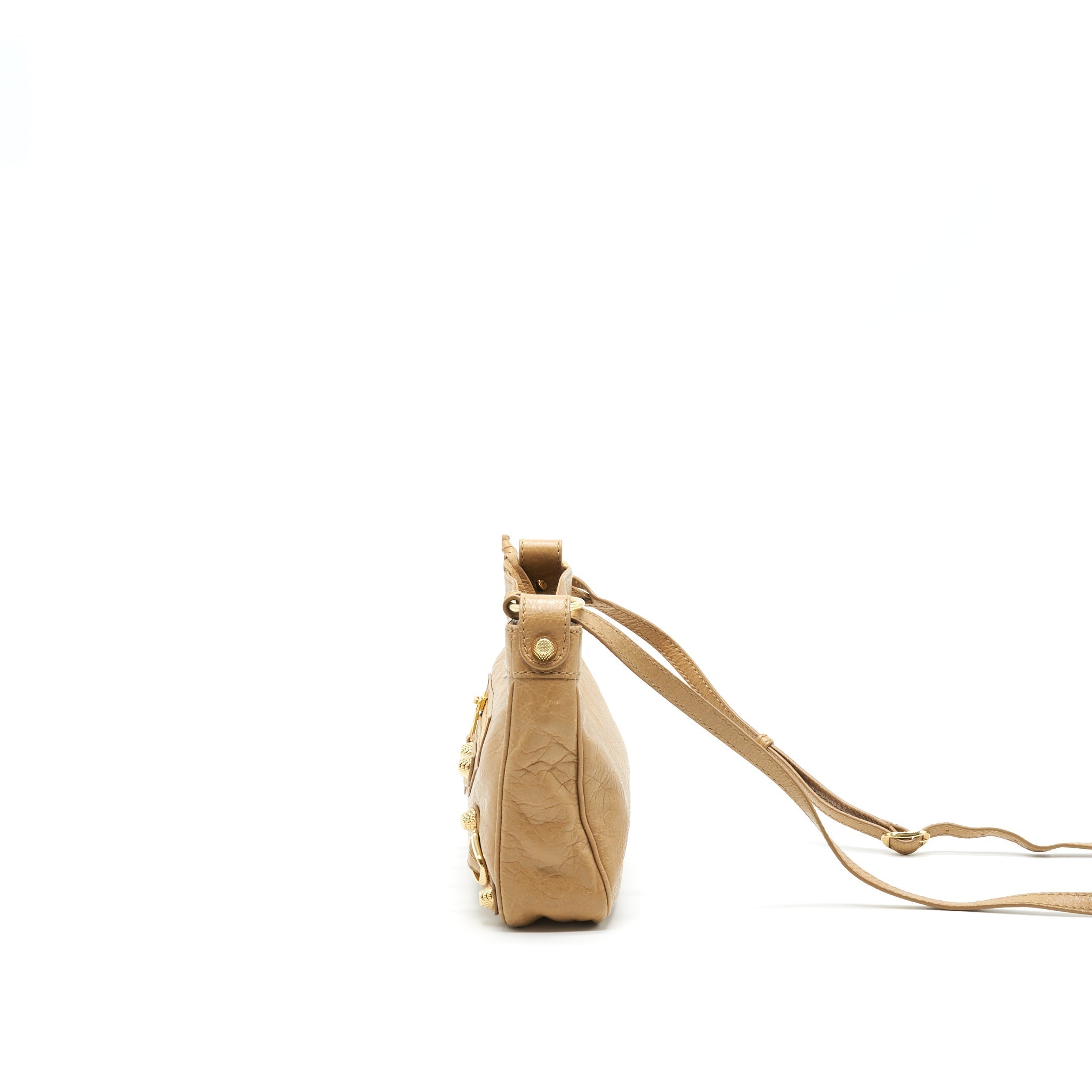 BALENCIAGA GIANT HIP BAG IN BEIGE