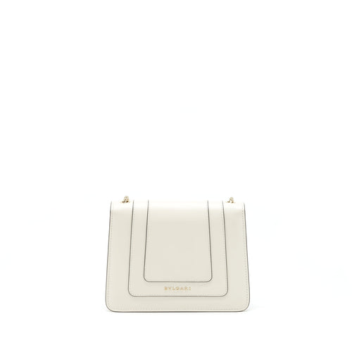BVLGARI SERPENTI CROSS BODY BAG WHITE