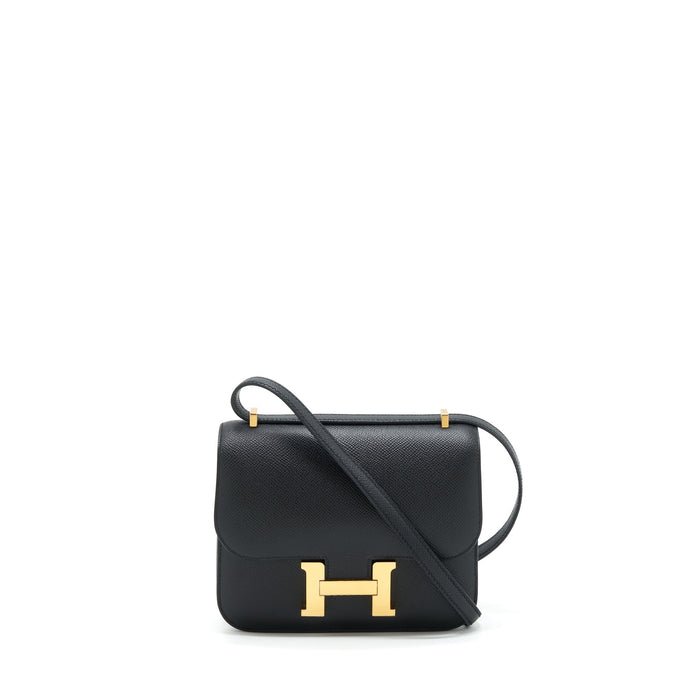 HERMES MINI CONSTANCE EPSOM BLACK GHW