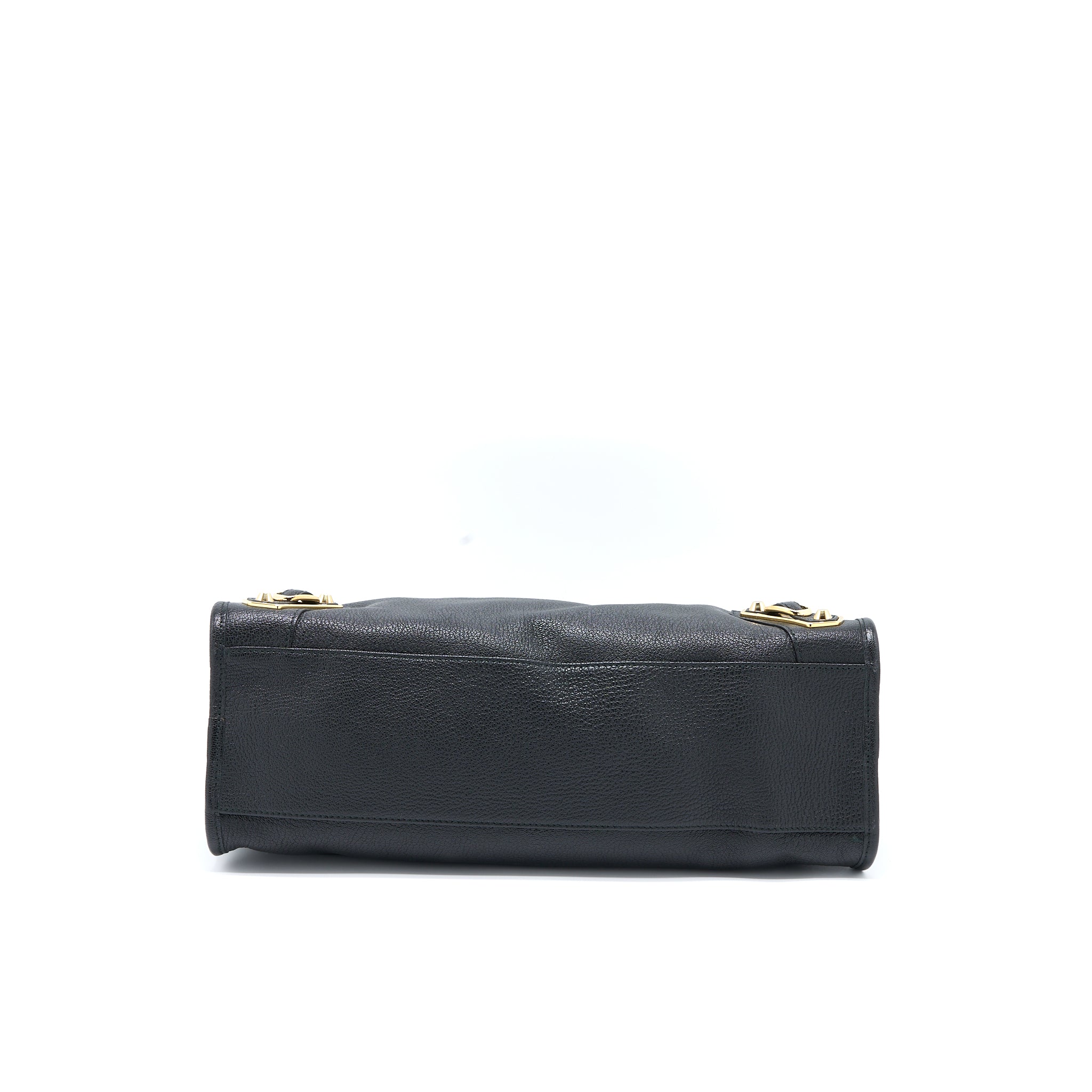 BALENCIAGA EDGE CITY BAG GOATSKIN BLACK GHW