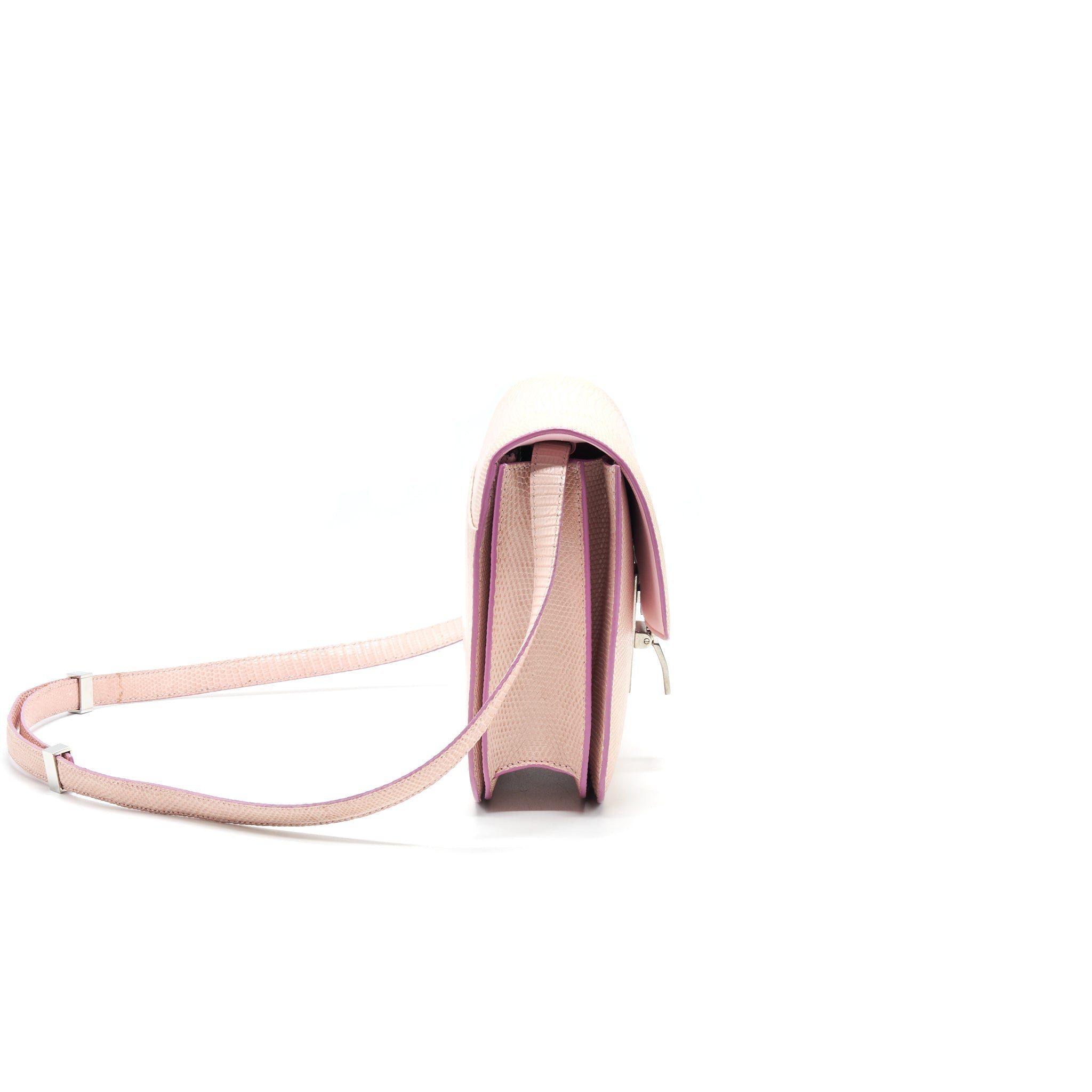 CELINE CLASSIC BAG IN LIZARD LIGHT PINK