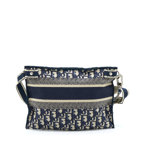 DIOR CROSSBODY MESSENGER BAG BLUE OBLIQUE CANVAS