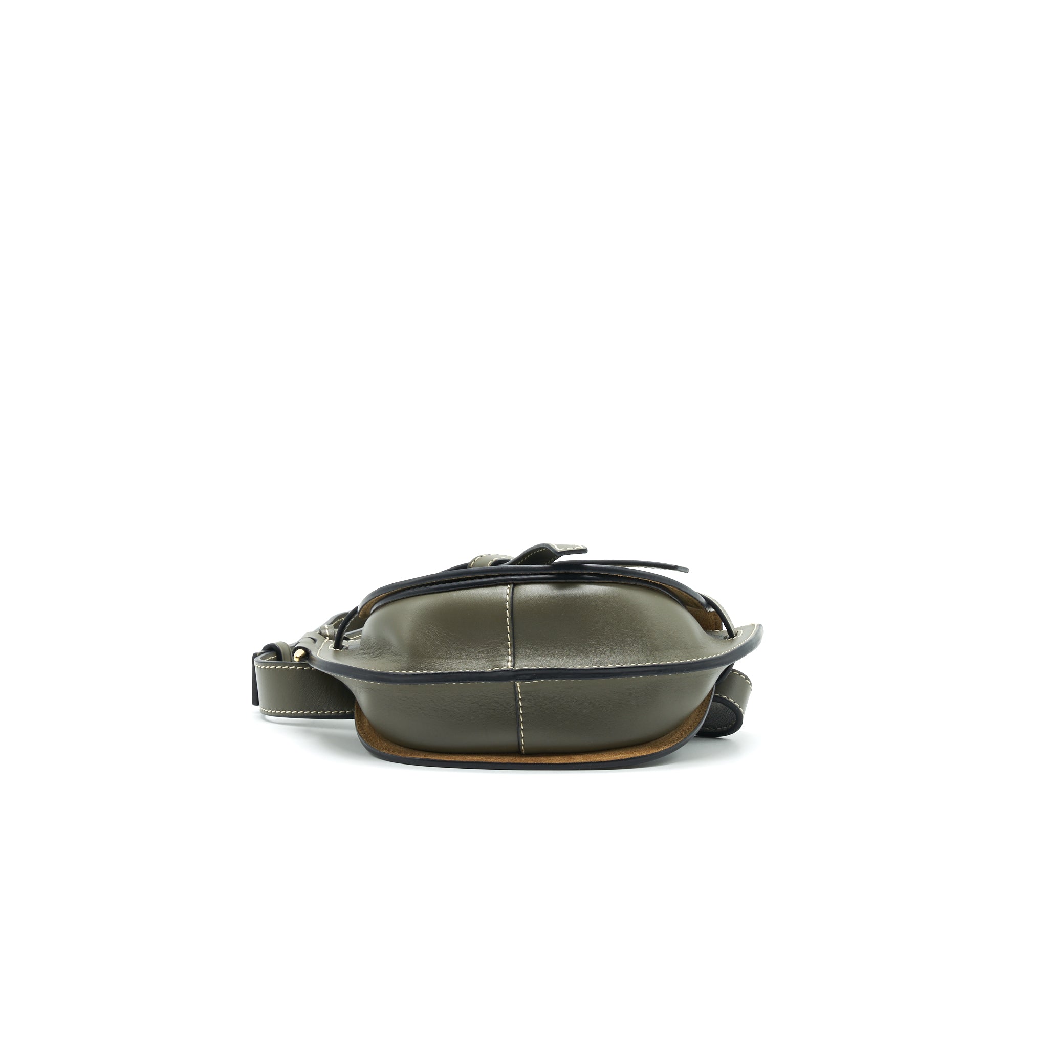 LOEWE GATE MINI LEATHER BELT BAG OLIVE GREEN