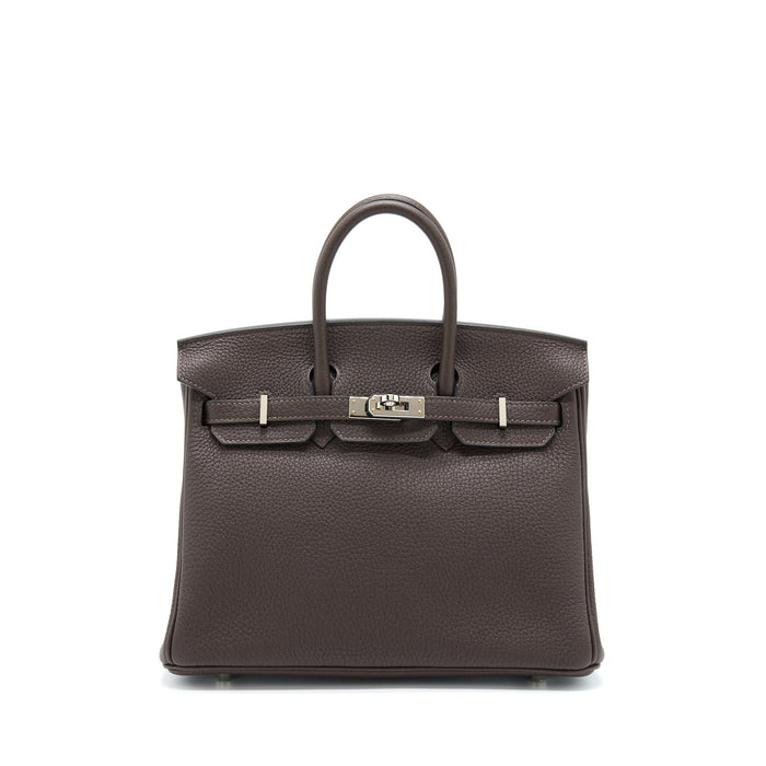 HERMES BIRKIN 25 TOGO EBENE /GOLD SHW