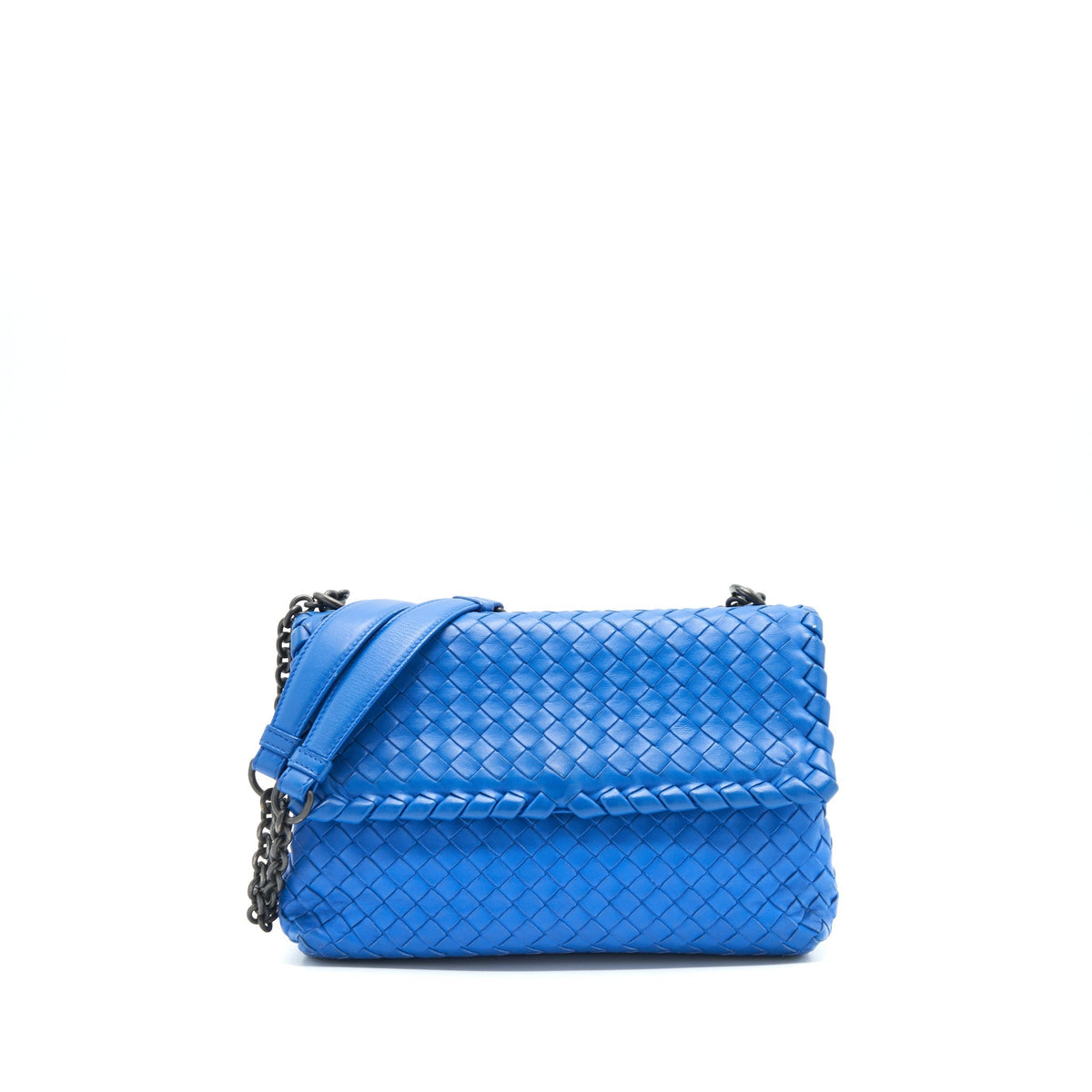 BOTTEGA VENETA OLYMPIA BAG SMALL BLUE