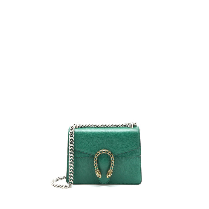 GUCCI MINI DIONYSUS BAG CALFSKIN GREEN GHW