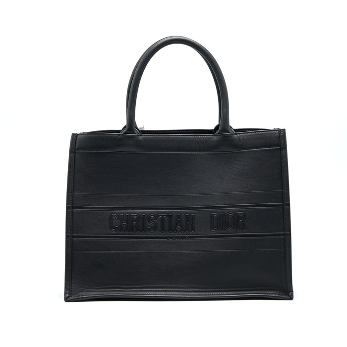 DIOR SMALL LEATHER BOOKTOTE SO BLACK