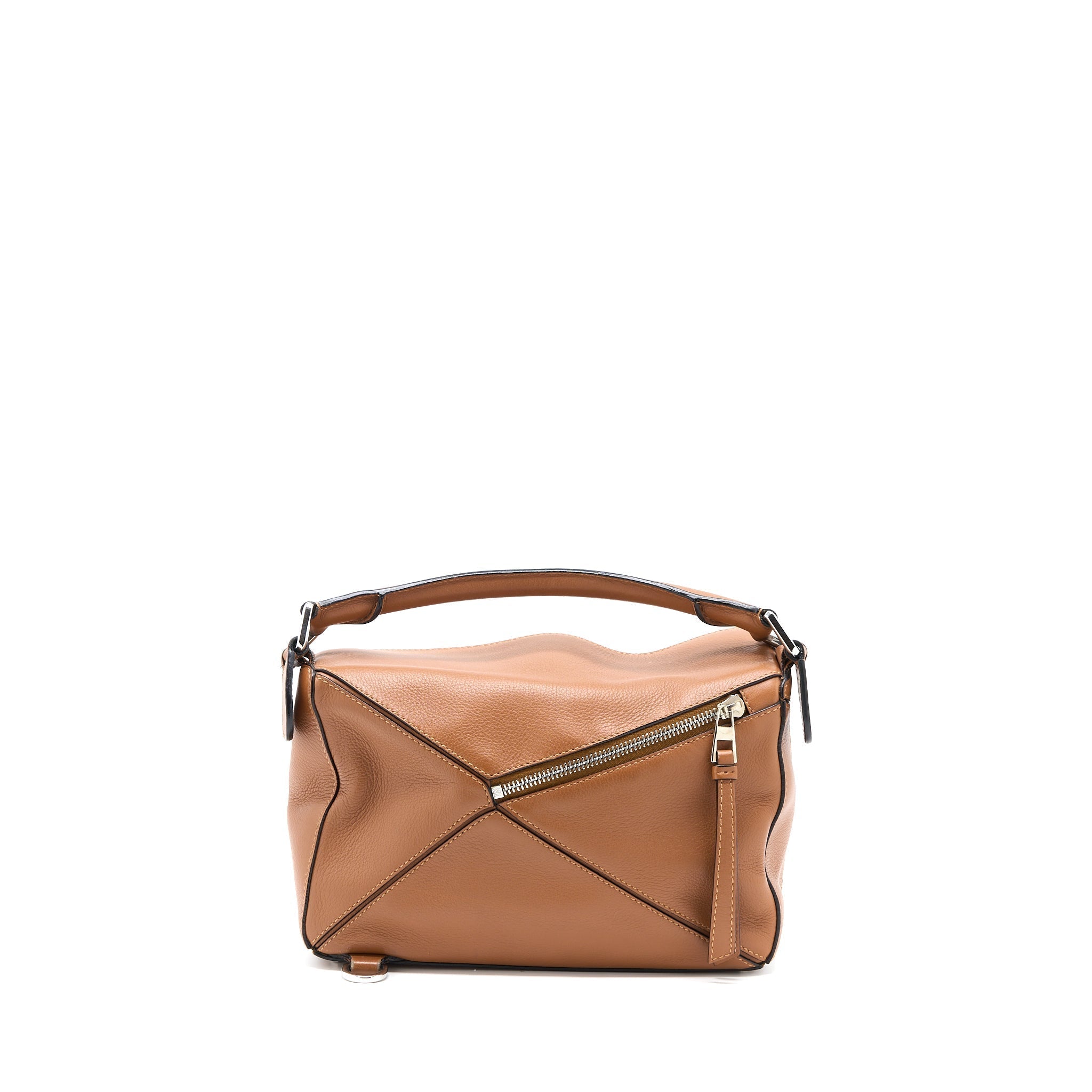 LOEWE SMALL PUZZLE BAG CALFSKIN CARAMEL SHW
