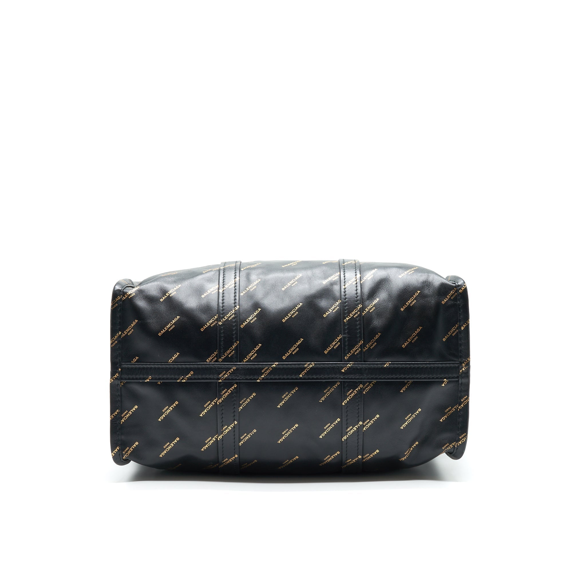BALENCIAGA LOGO PRINTED BAZAR SHOPPER M LEATHER BAG
