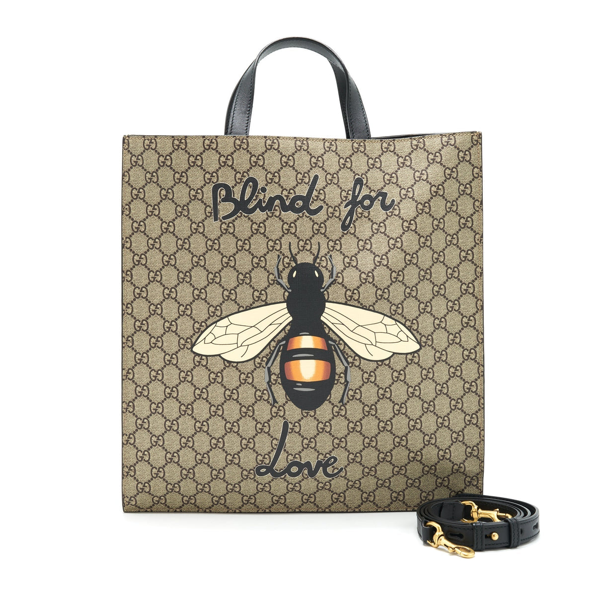 GUCCI SUPREME CANVAS WITH BEE TOTE BAG