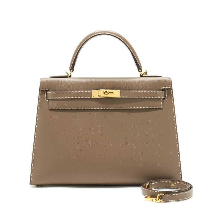 HERMES KELLY 32 SELLIER EPSOM ETOUPE GHW