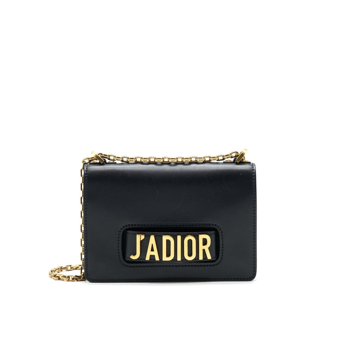 DIOR J'ADIOR MEDIUM FLAP BAG WITH CHAIN BLACK GHW