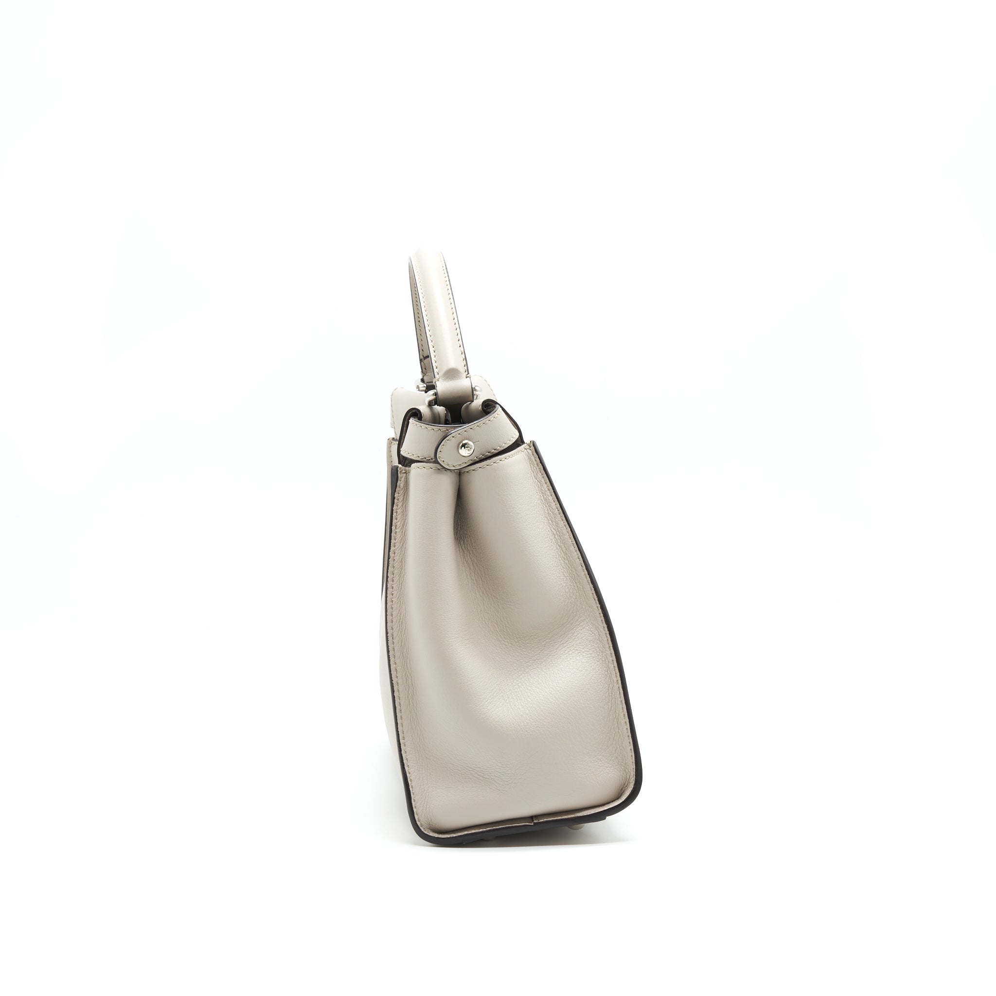 FENDI MEDIUM PEEKABOO BAG LIGHT GREY WITH SHW