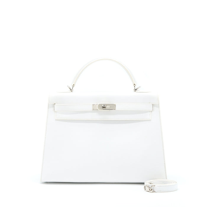 HERMES KELLY 32 EPSOM BLANC SHW